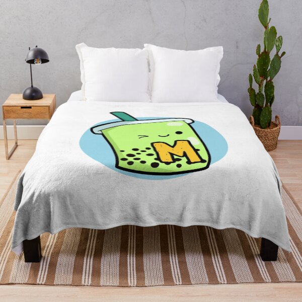 Item preview, Alphabet Letter M Cute Boba Tea designed and sold by kidsmonogram.
