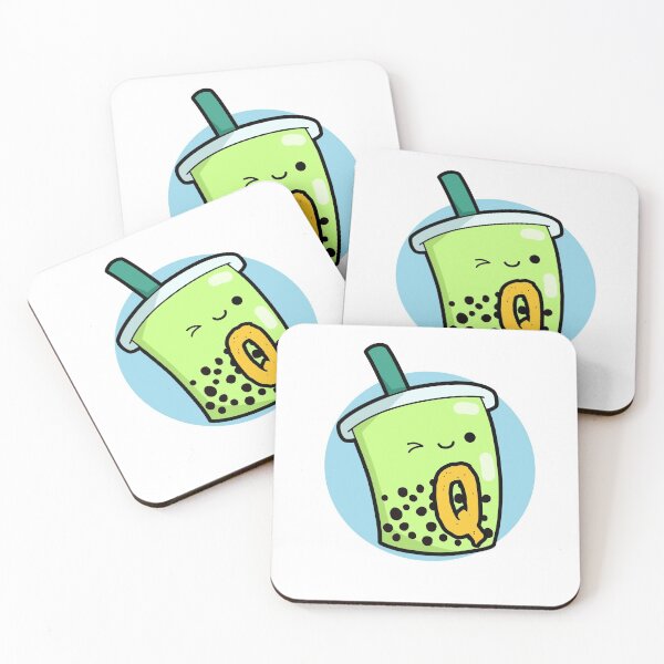 Artikelvorschau, Alphabet-Buchstabe Q Netter Boba Tee entworfen und verkauft von kidsmonogram.