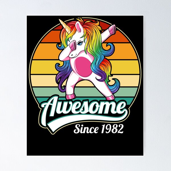Unicorn Awesome Since 1982 37th Birthday Tshirt Decoration Unicorn Awesome Since 1982 37th Birthday Tshirt Decoration