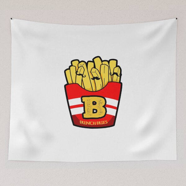 Artikelvorschau, Alphabet-Buchstabe B Nette Pommes-Frites entworfen und verkauft von kidsmonogram.