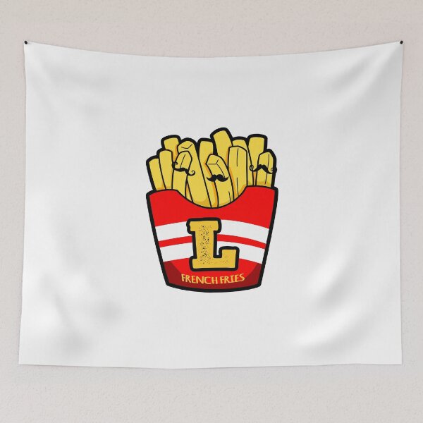 Aperçu de l'œuvre Alphabet Lettre L Mignonnes Frites créée et vendue par kidsmonogram.