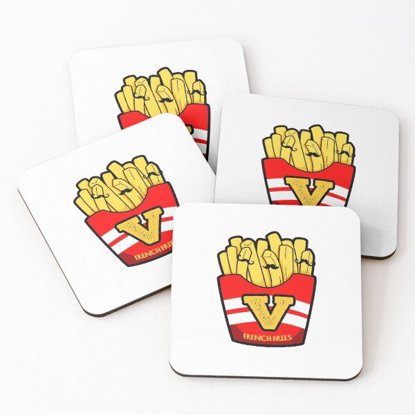 Artikelvorschau, Alphabet-Buchstabe V Nette Pommes-Frites entworfen und verkauft von kidsmonogram.