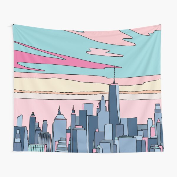 City sunset by Elebea Tapestry