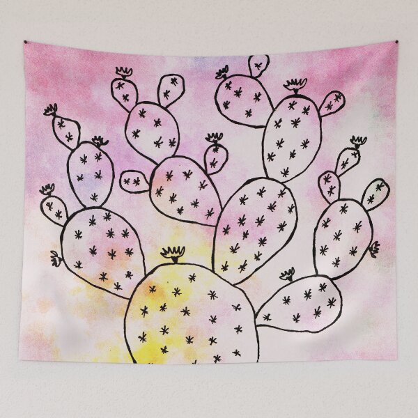 Item preview, Cactus under a magical pastel sky  designed and sold by RanitasArt.