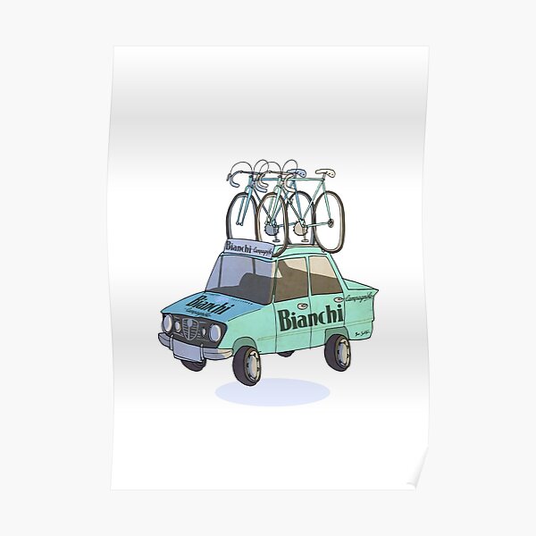 Bianchi Radsport Teamwagen Poster