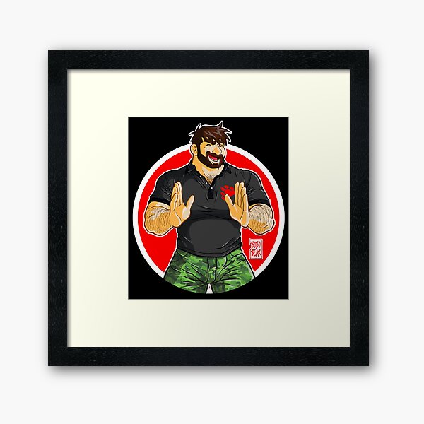 ADAM - BIG BOY (BLACK POLO) Framed Art Print
