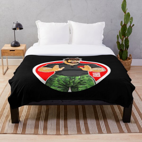 ADAM - BIG BOY (BLACK POLO) Throw Blanket