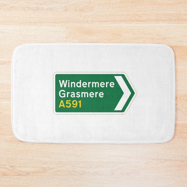 Item preview, Windermere/Grasmere A591 Road Sign UK Cumbria designed and sold by Cumbria Guru.