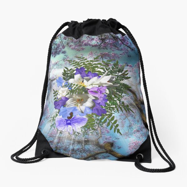 Jacaranda Blooms Drawstring Bag