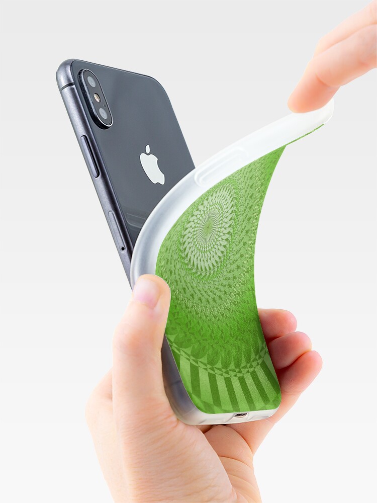 Alternative Ansicht von Grüne Sonnenmandala iPhone-Hülle & Cover