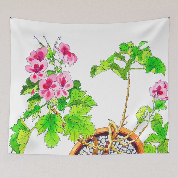 Item preview, Pink Geraniums designed and sold by marlene veronique holdsworth.