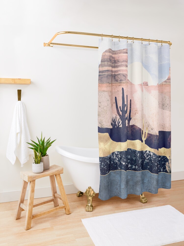 Alternate view of Autumn Desert Shower Curtain