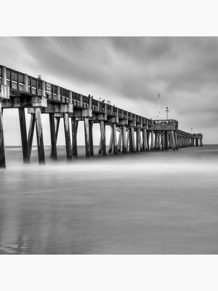 Panama City Beach, Florida Pier, Russell Fields on sale Pier, Black and White, Monochrome Architecture, Ocean Art, Beach Decor, Pier Park