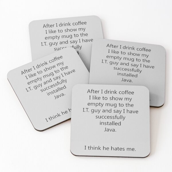 Item preview, Successfully Installed Java Funny Quote designed and sold by MurphyMorganGifts.