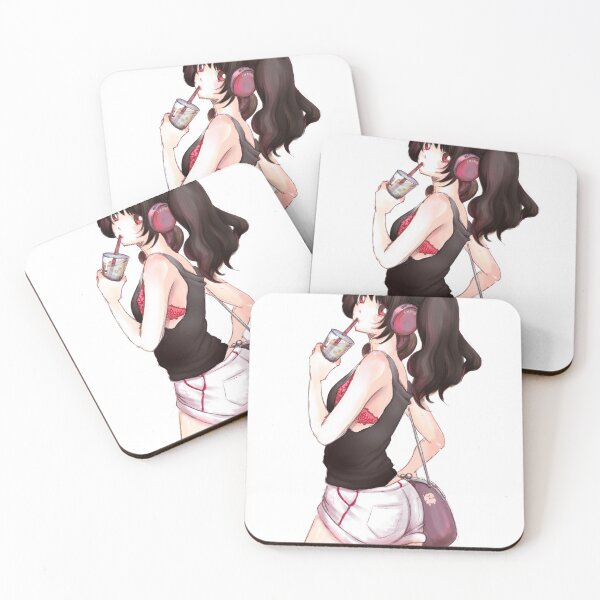 Item preview, Shiki drinking bubble tea ufo catcherz in akihabara designed and sold by Bachoochi.