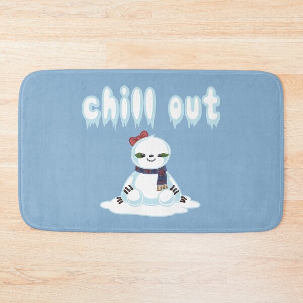 Item preview, Snow Sloth says Chill Out designed and sold by Slothgirl Art.