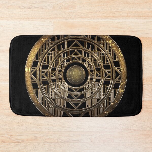 Item preview, Elegant shiny Golden Art Deco Gatsby vintage design round designed and sold by Xarah.