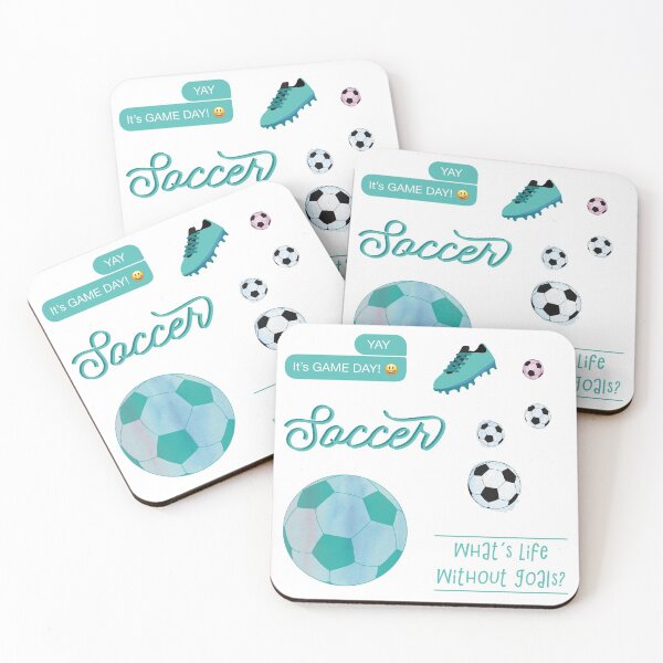 Item preview, Teal Watercolor Soccer Sticker Pack designed and sold by The-Goods.