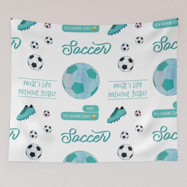Item preview, Teal Watercolor Soccer Sticker Pack designed and sold by The-Goods.