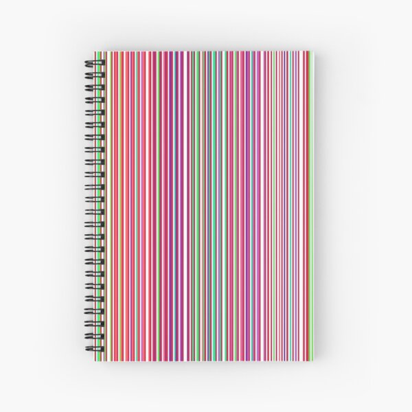 Stripes or Colourful Barcode Spiral Notebook