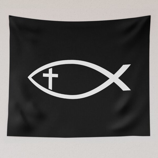 Item preview, Ichthus with Cross Christian Fish Symbol designed and sold by hobrath.