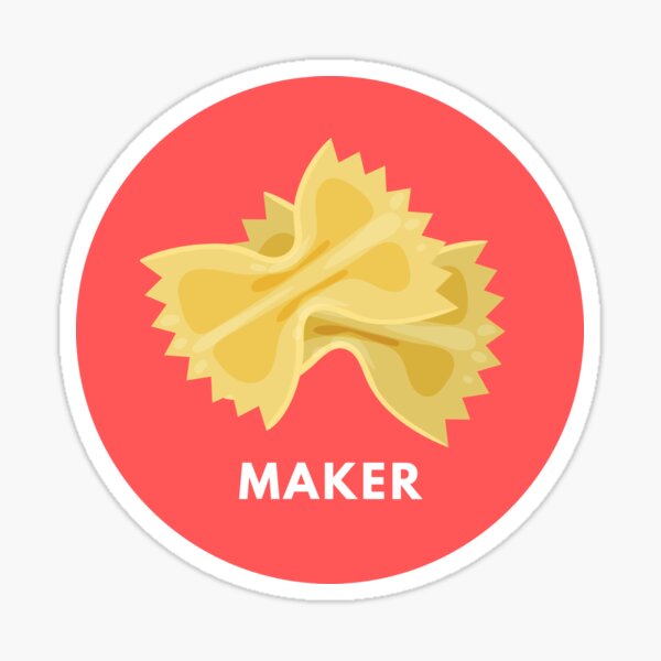 Pasta Maker Badge Sticker Sticker