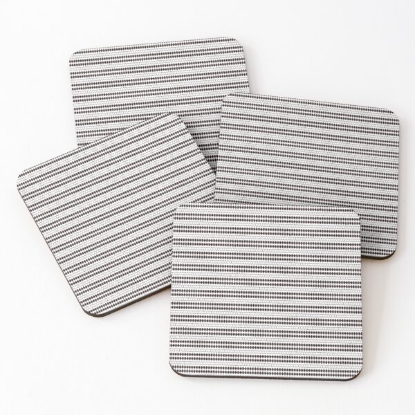 Item preview, Monochrome minimal lace forming horizontal stripes designed and sold by siwabudda.