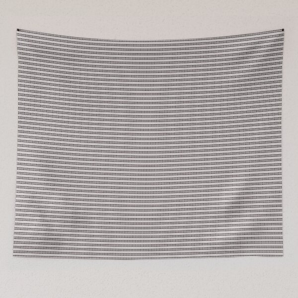 Item preview, Monochrome minimal lace forming horizontal stripes designed and sold by siwabudda.