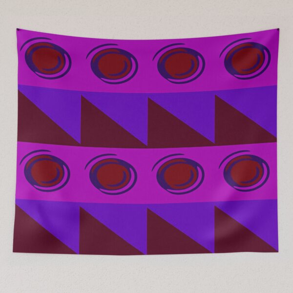 Item preview, Abstract Primitive Pink Blue Black Brown designed and sold by PageDesigns.