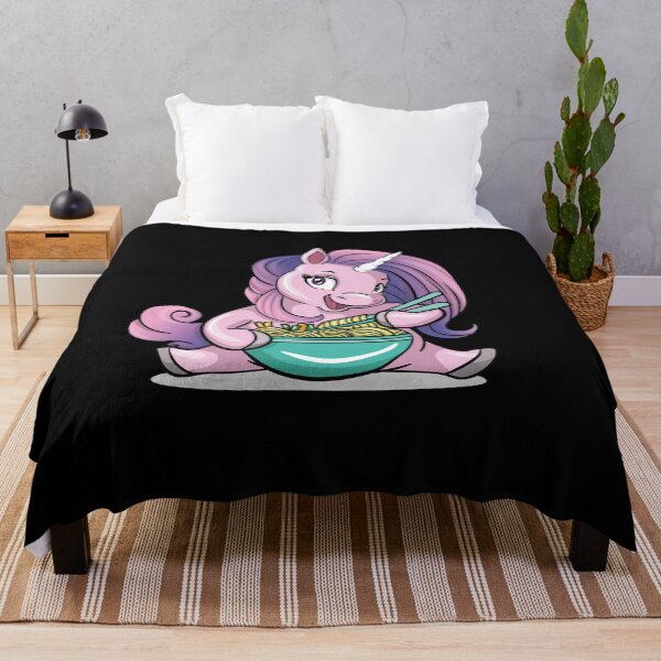 Item preview, Kawaii Baby Unicorn Eating Ramen Noodles designed and sold by Whynot123.