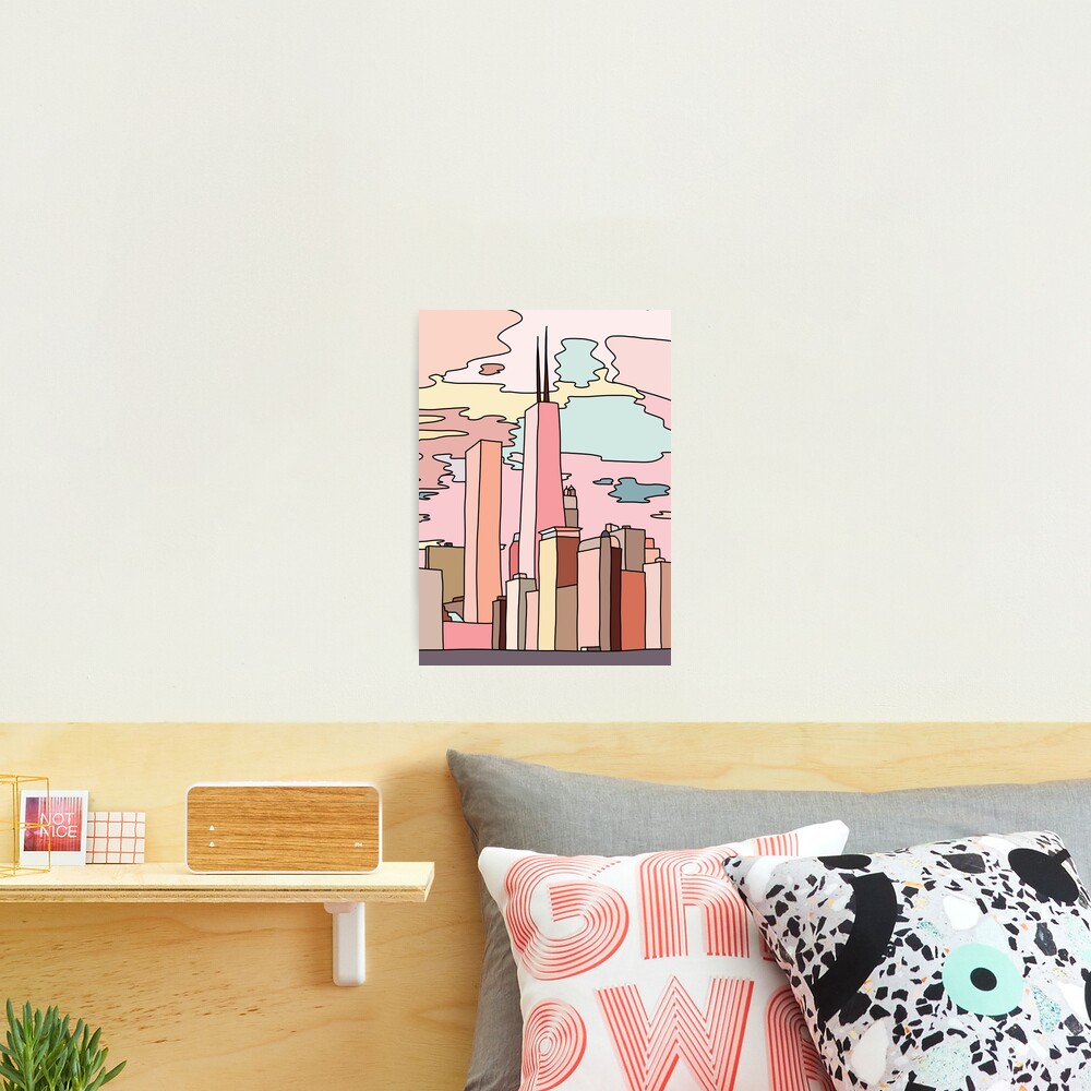 Chicago sunset by Sasa Elebea Photographic Print