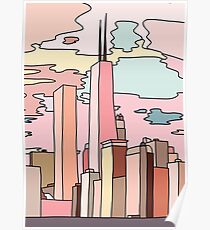 Chicago sunset by Sasa Elebea Poster