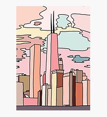 Chicago sunset by Sasa Elebea Photographic Print