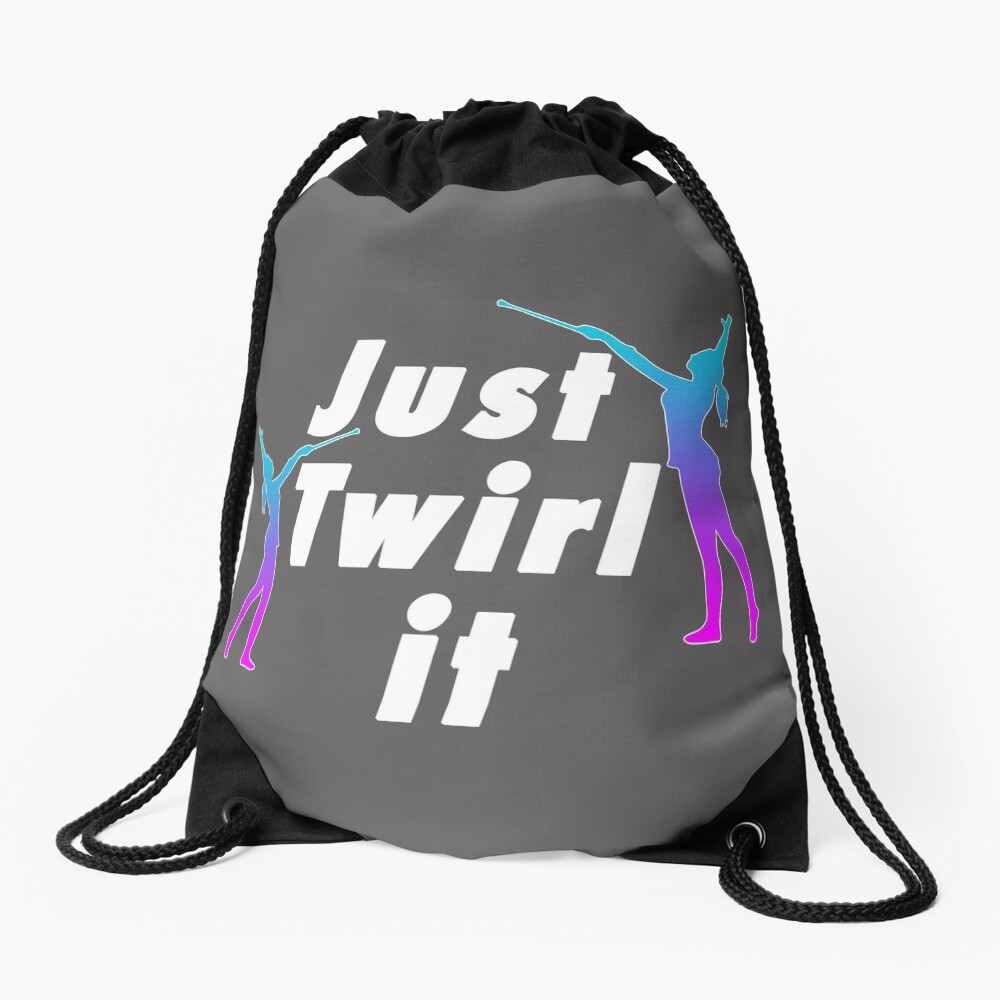 Top fun Baton Twirling Just Twirl it Gift Design Drawstring Bag