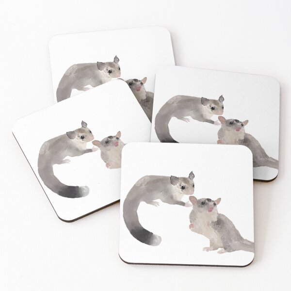 Item preview, Sugar Gliders- Standard Grey and Whiteface Pair designed and sold by LordGraceArt.