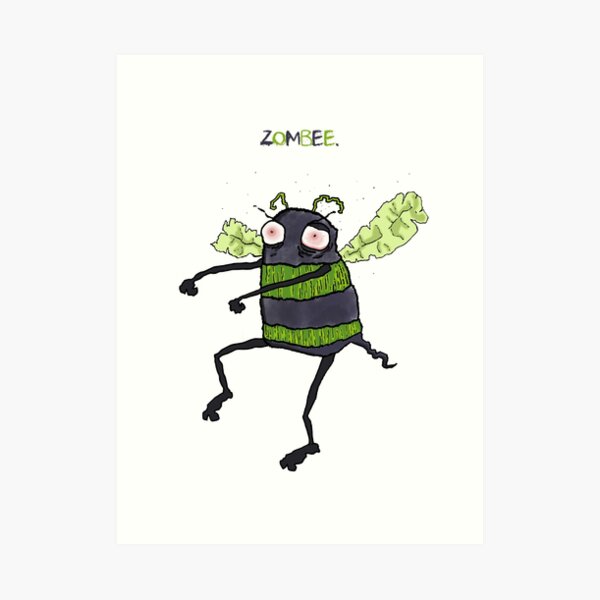 Zombie Bumblebee (Zombee) Art Print