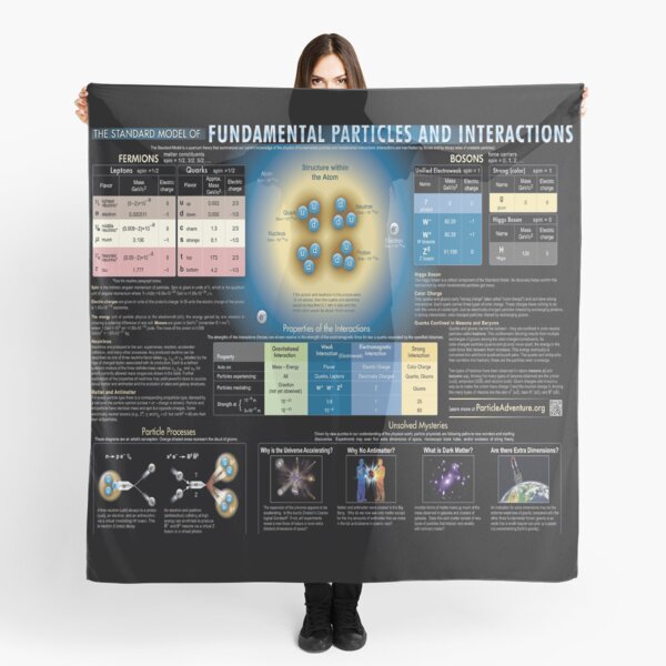 Educational Poster: The Standard Model of Fundamental Particles and Interactions Scarf