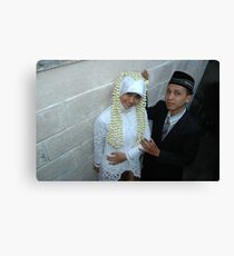 bride and groom Canvas Print