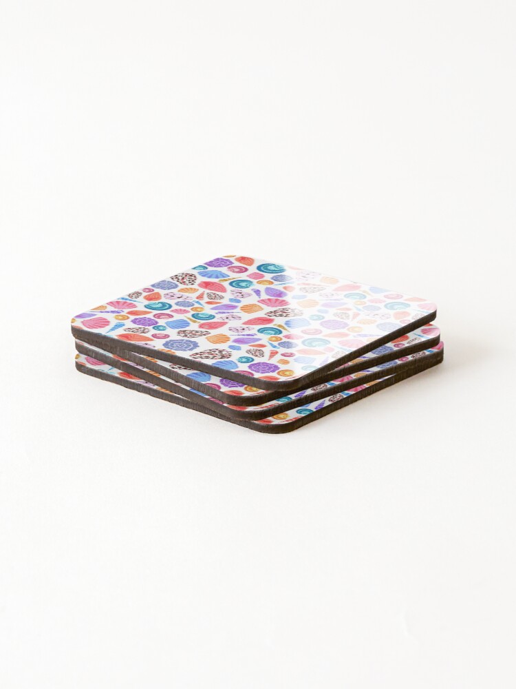 Thumbnail 4 of 5, Coasters (Set of 4), Shell pattern (small) designed and sold by Gypsopani.