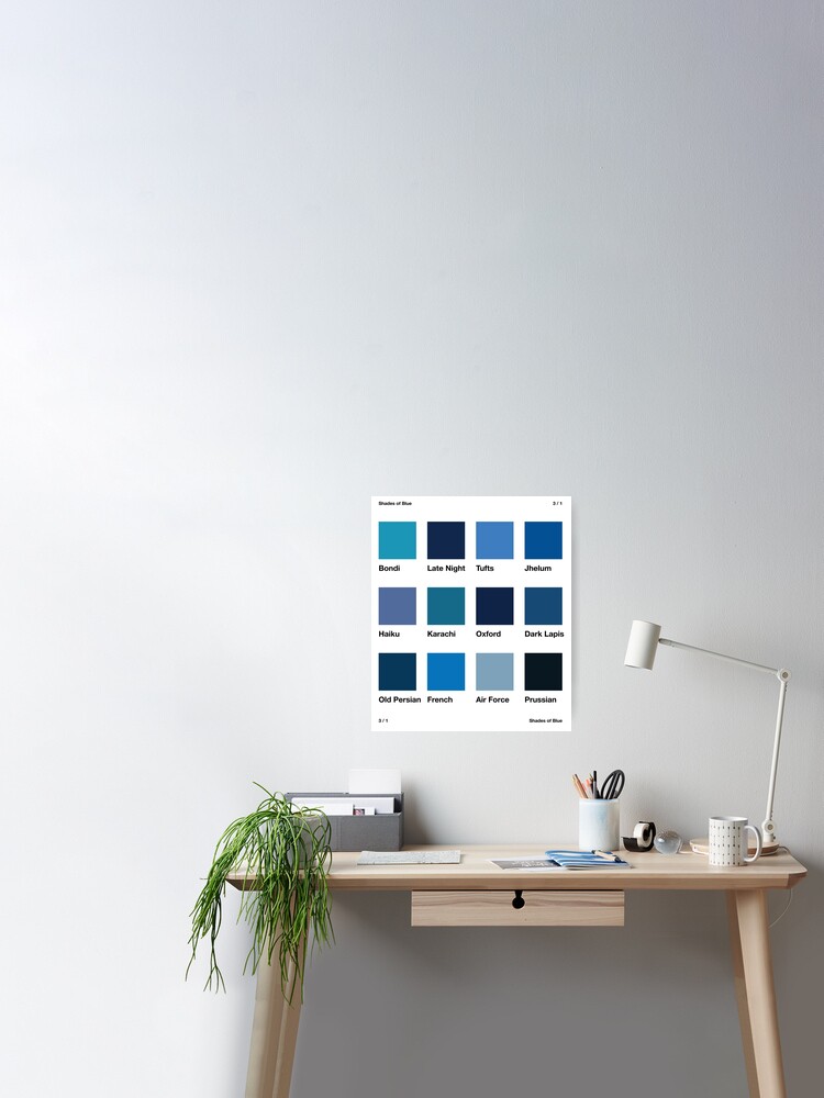 Shades of blue Poster for Sale by mildstorm
