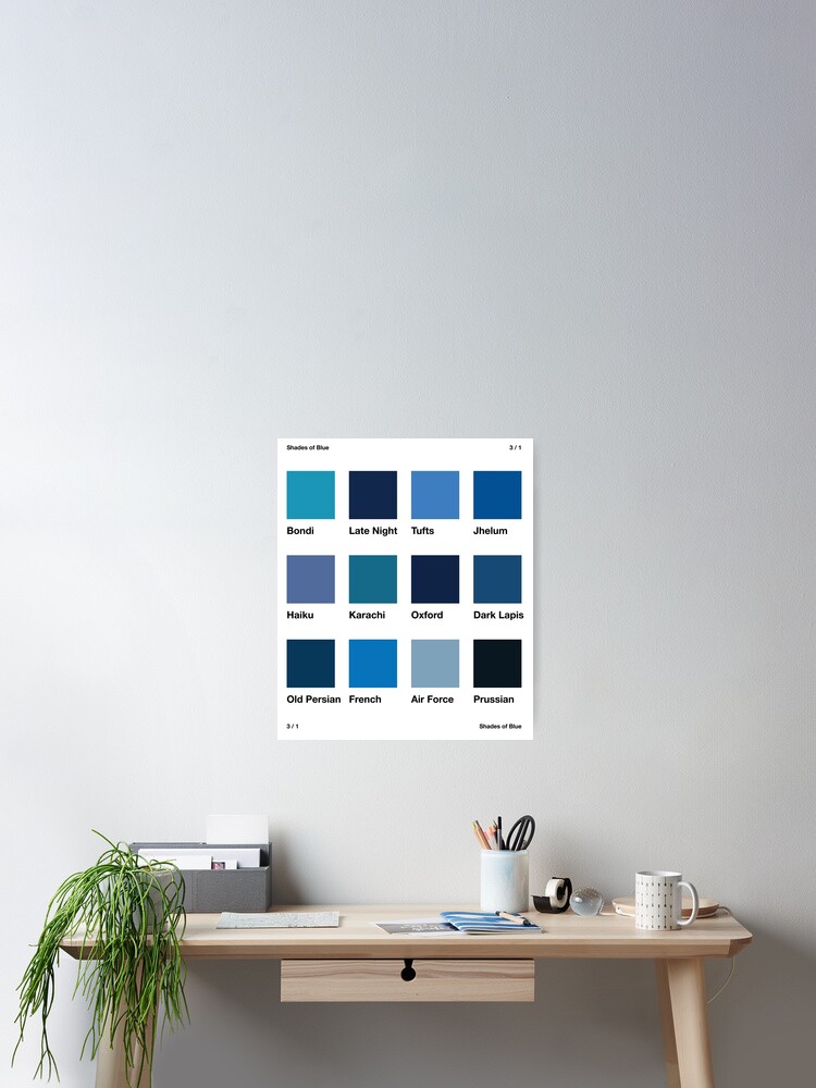 Shades of blue Poster