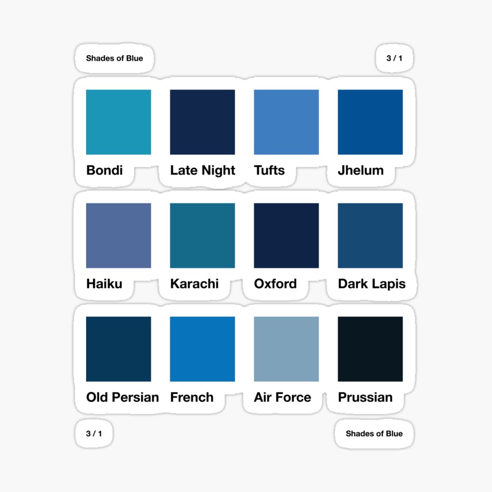 Shades of blue Poster