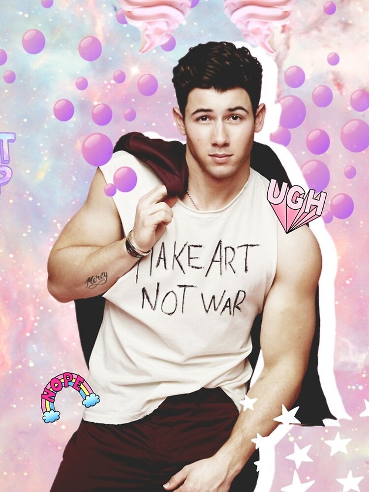 "Nick Jonas Make Art Not War" iPhone Case for Sale by sieger1996