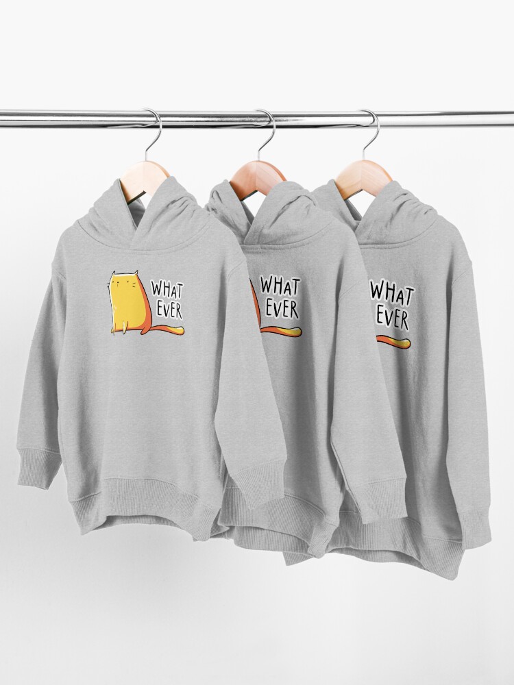 Alternate view of Whatever Cat Toddler Pullover Hoodie