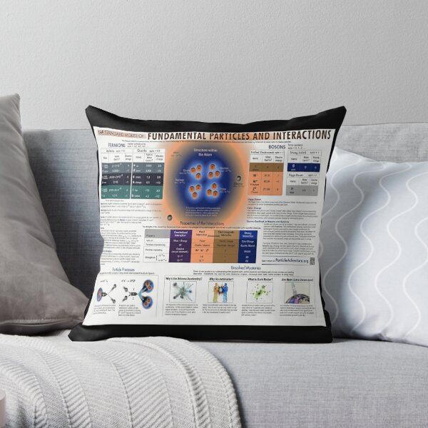 The Standard Model of Fundamental Particles and #Interactions - #Physics #StandardModel #FundamentalParticles Throw Pillow