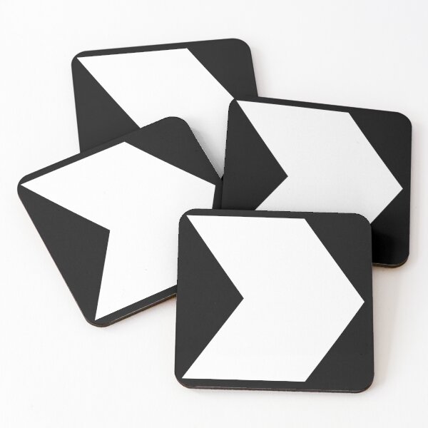 Item preview, Chevron Arrow To The Right Symbol | White on Black Ground - Minimalism Art Design designed and sold by Dator.