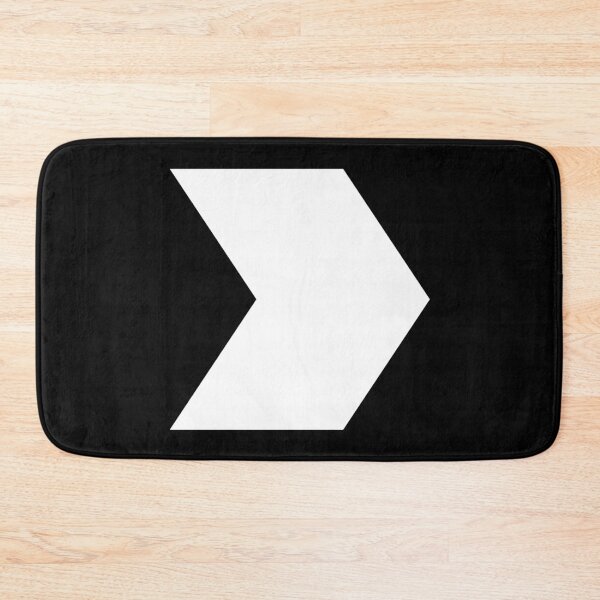 Item preview, Chevron Arrow To The Right Symbol | White on Black Ground - Minimalism Art Design designed and sold by Dator.