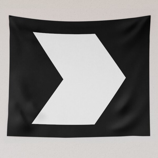 Item preview, Chevron Arrow To The Right Symbol | White on Black Ground - Minimalism Art Design designed and sold by Dator.