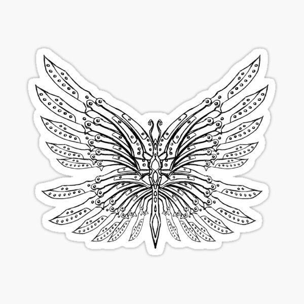 Butterfly Knives Tattoo Sticker