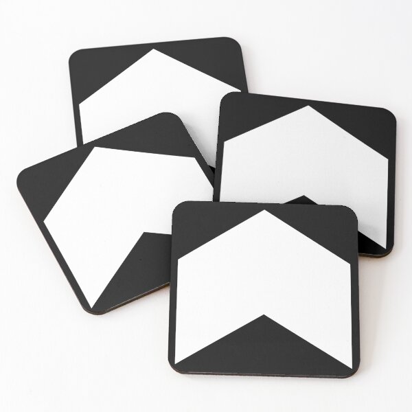 Item preview, Upwards Pointing Chevron Symbol | White on Black Ground - Minimalism Art Design designed and sold by Dator.